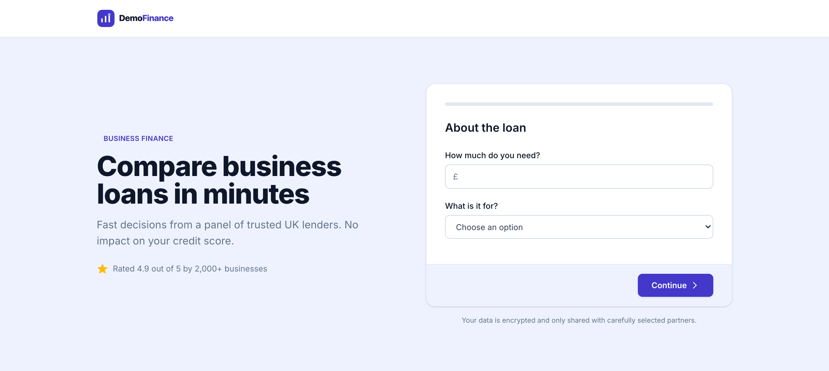 A branded landing page built with LeadGrind — the brand's own logo, colours and a multi-step lead form, live